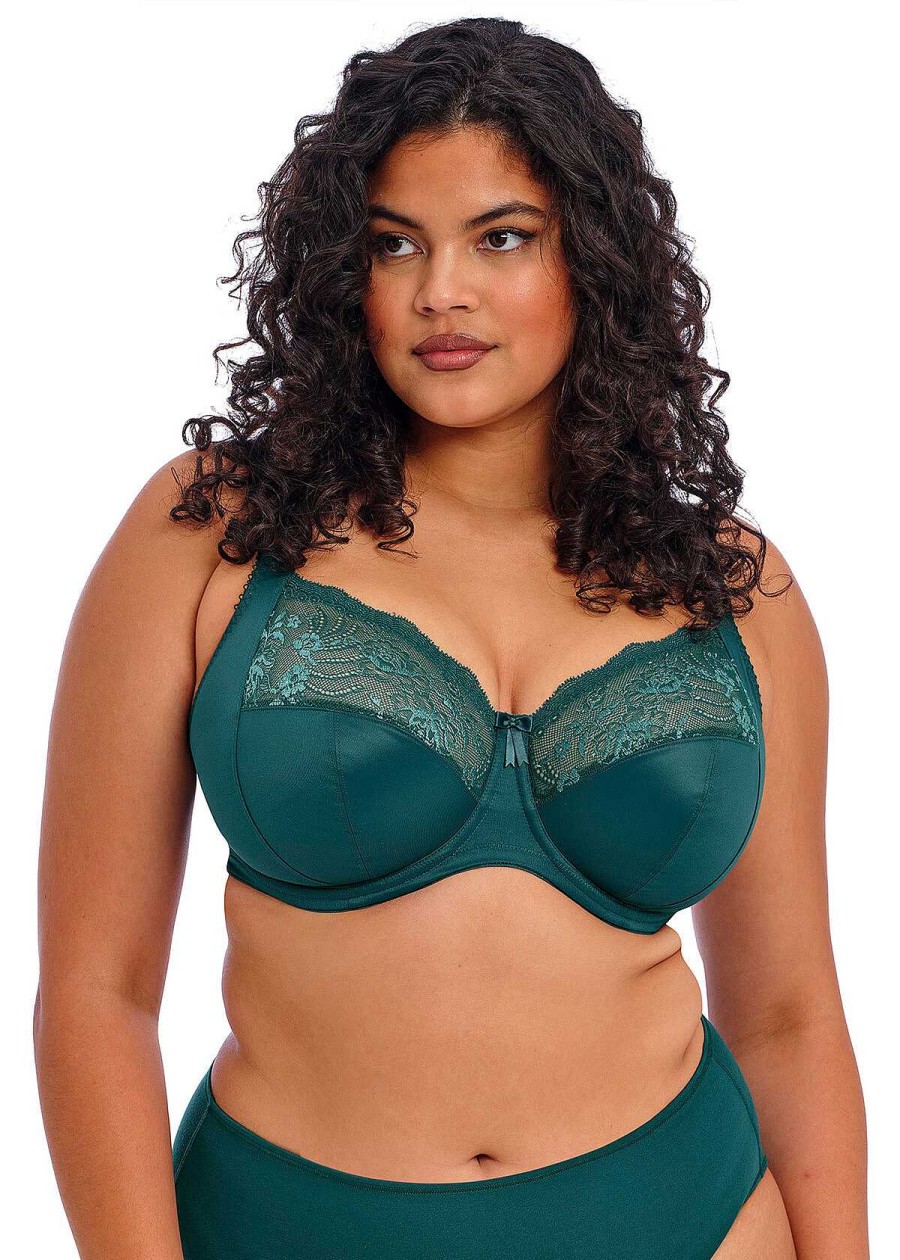 Lingerie Elomi Gestreepte Bh'S | Bh Met Stretchband Diep Blauwgroen