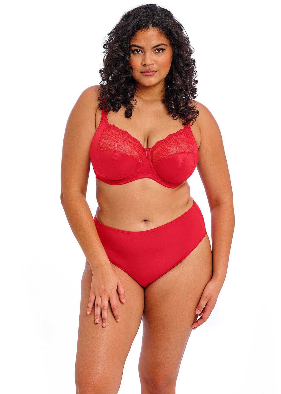 Lingerie Elomi Gestreepte Bh'S | Bh Met Stretchband Hoog Rood