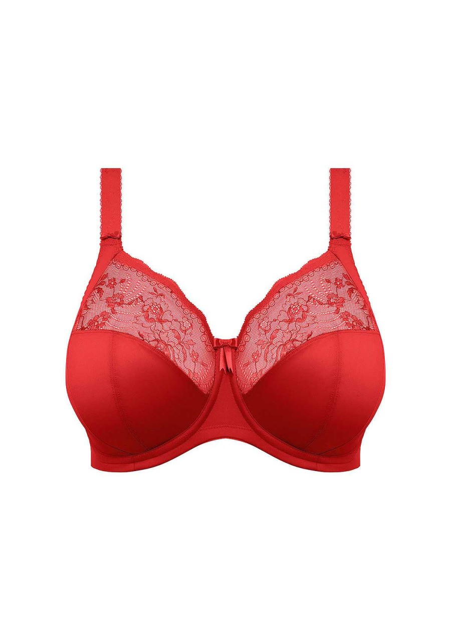 Lingerie Elomi Gestreepte Bh'S | Bh Met Stretchband Hoog Rood