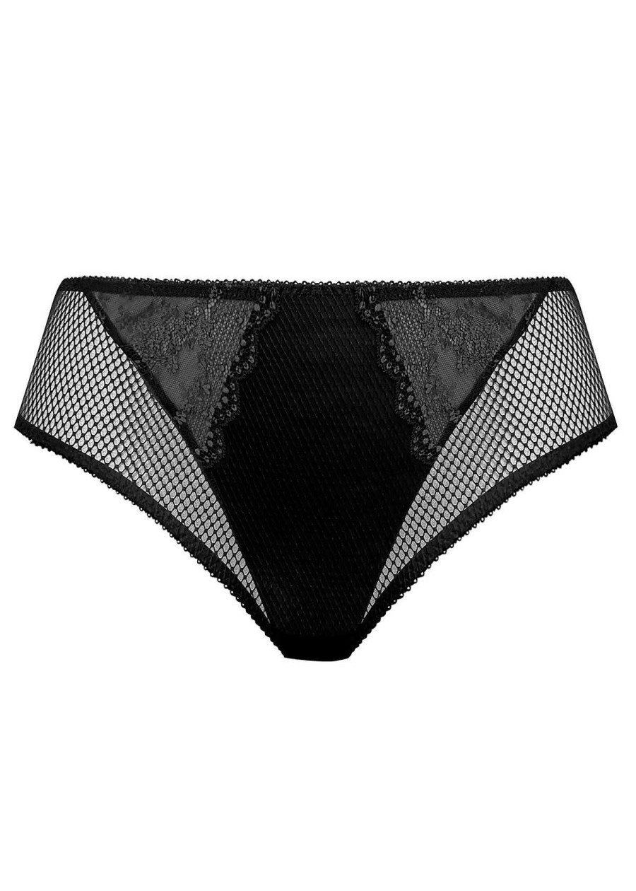 Lingerie Elomi Slips | Slip Met Hoge Pijpen Zwart