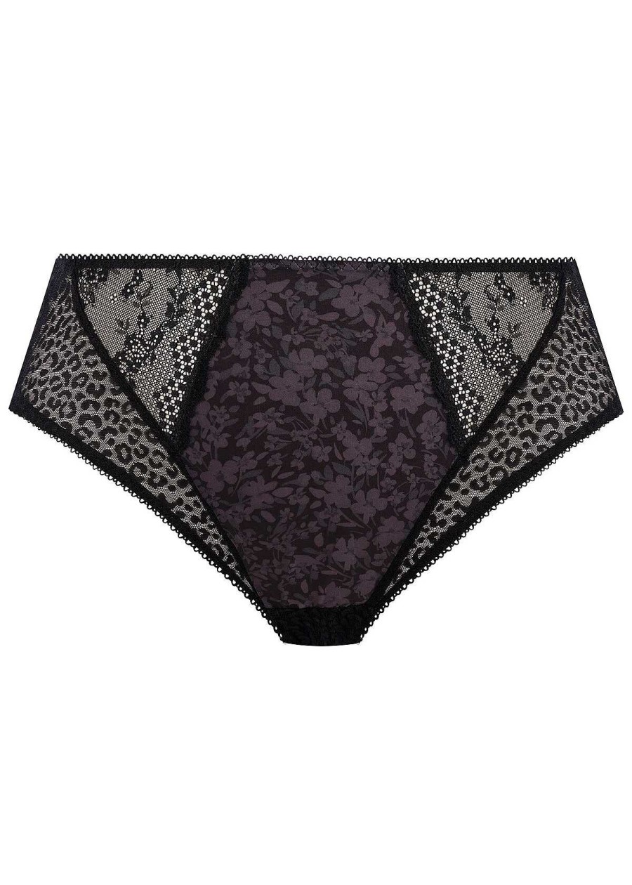 Lingerie Elomi Slips | Slip Met Hoge Pijpen Zwart