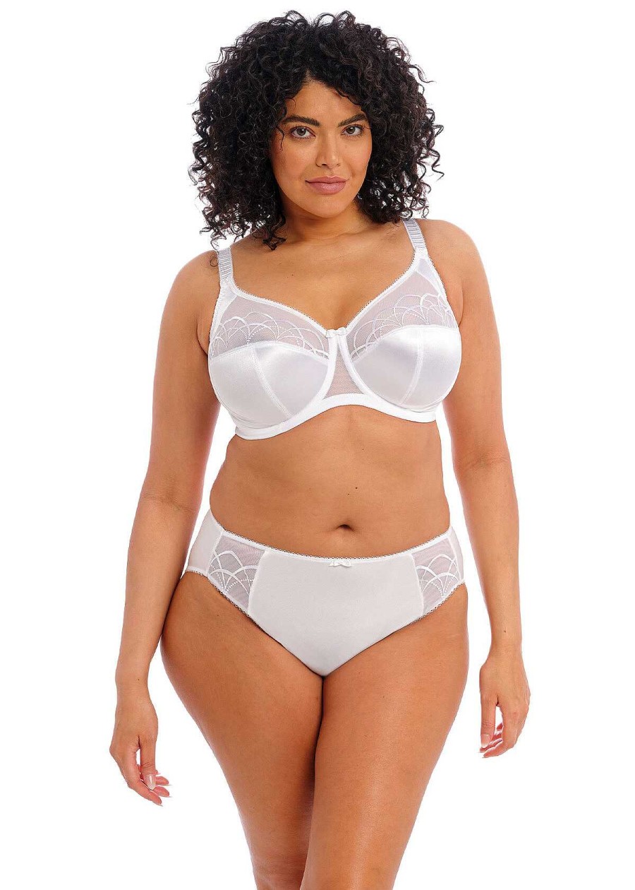 Lingerie Elomi Gestreepte Bh'S | Gestreepte Bh Met Volledige Cup Wit