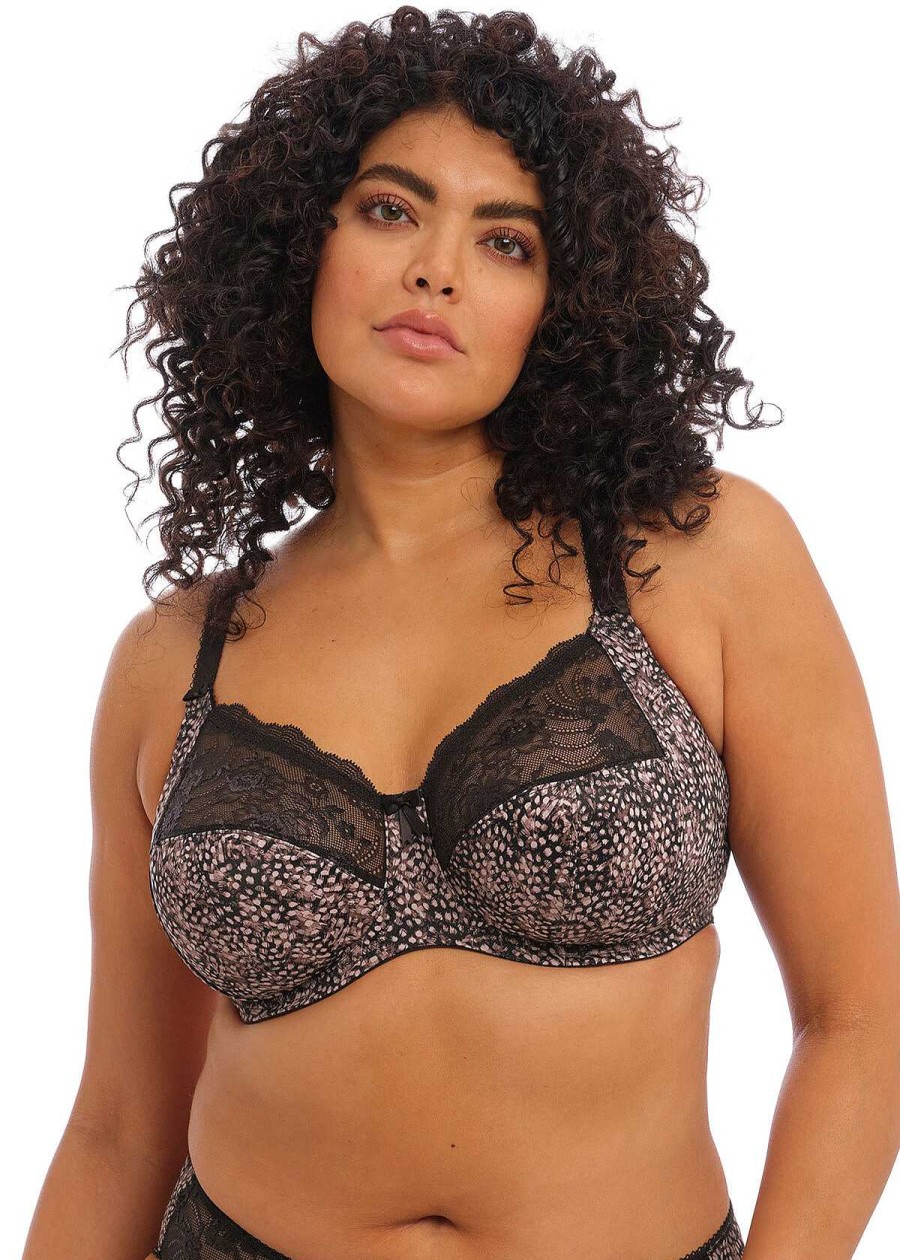 Lingerie Elomi Gestreepte Bh'S | Bh Met Stretchband Ebbehout