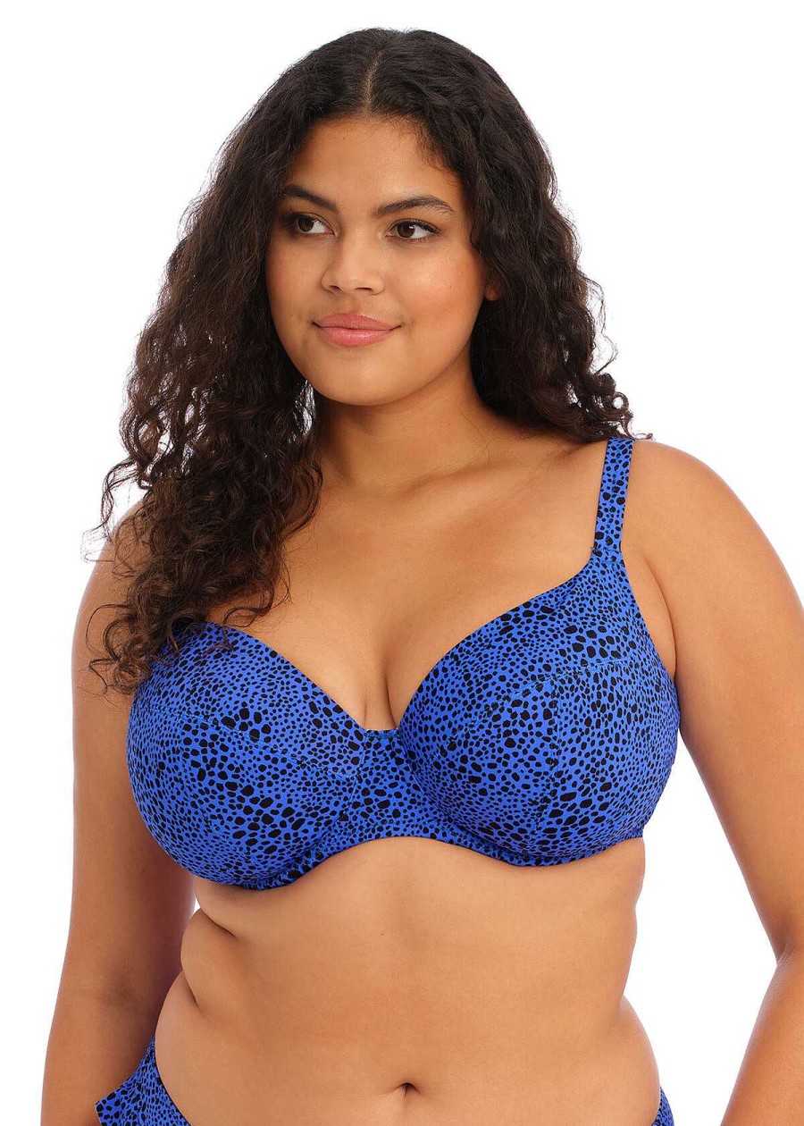 Badkleding Elomi | Diepuitgesneden Bikinitop Blauw